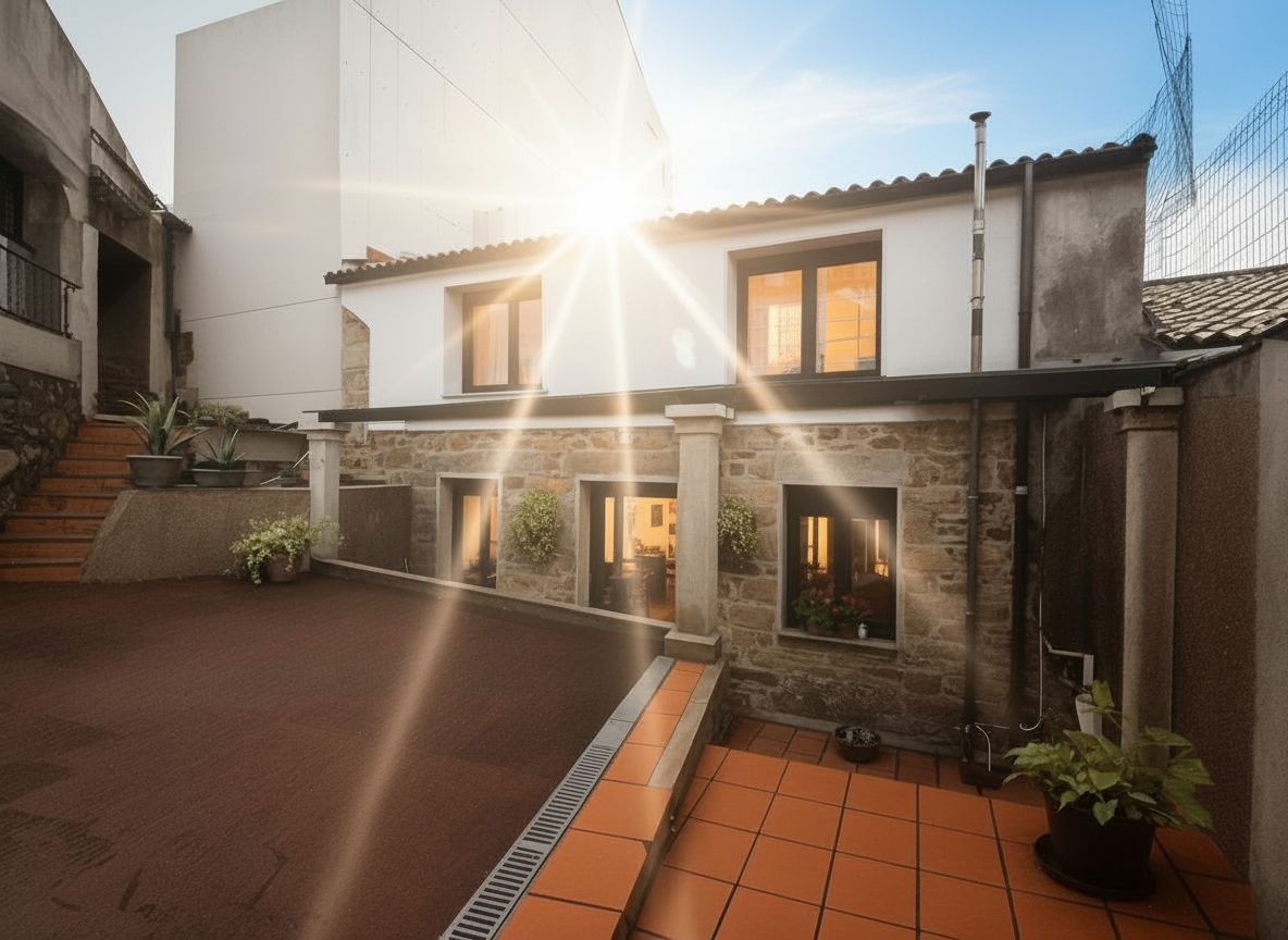 Vilaxoan: coqueta casa muy céntrica, se ofrece en alquiler para larga temporada