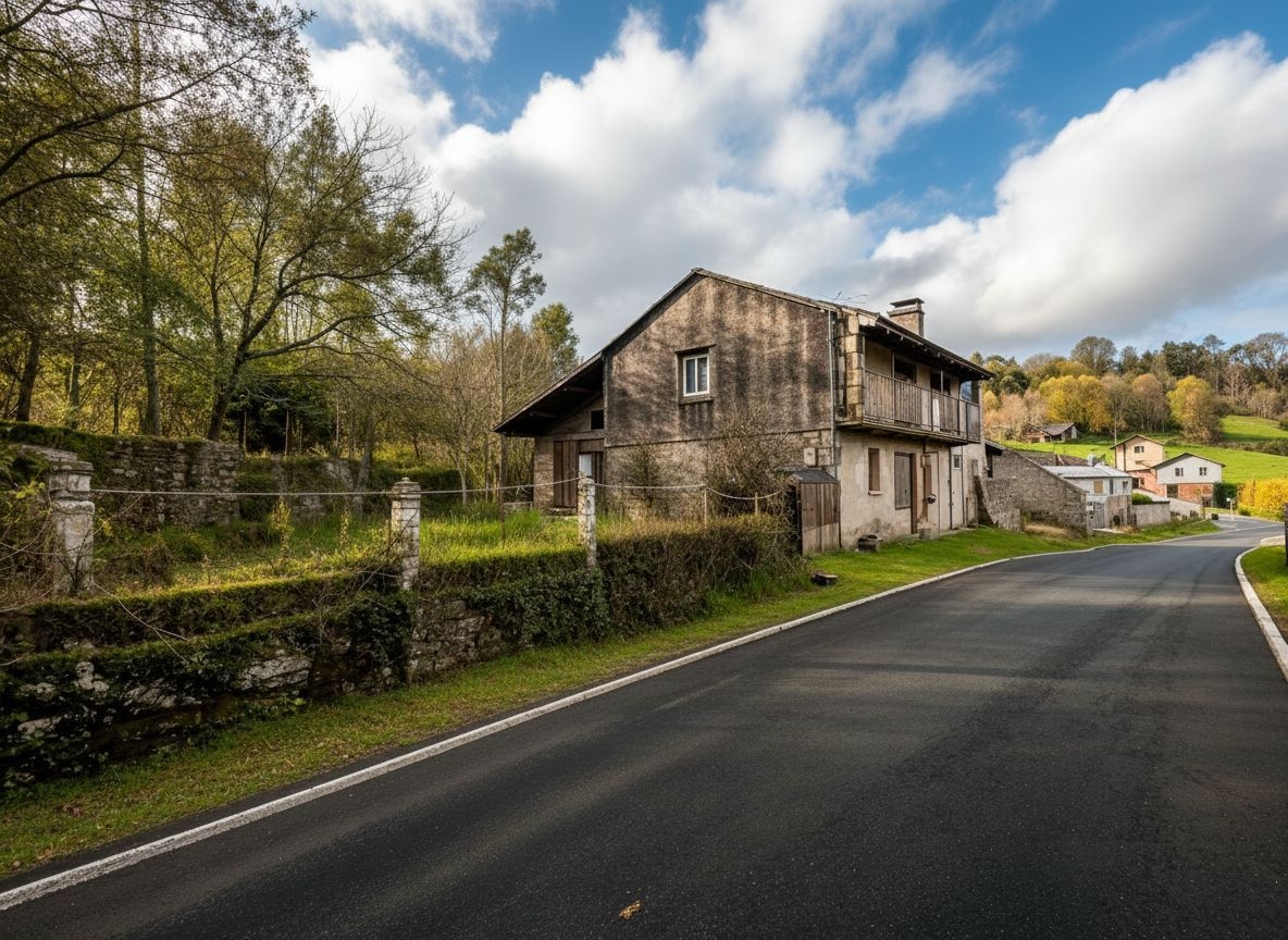 Cerdedo: A7285: Casa di villaggio in pietra con una piccola tenuta...