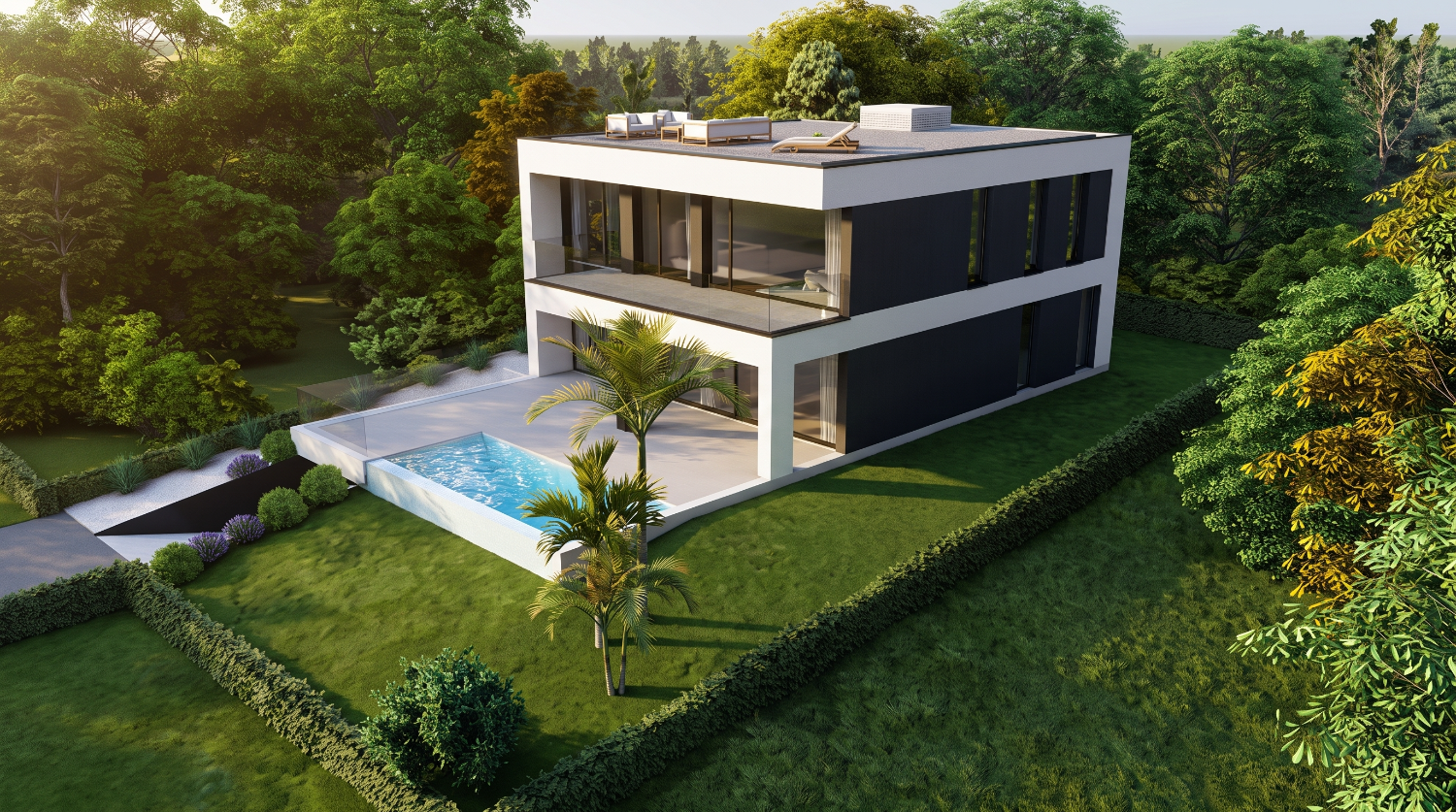 Sanxenxo: Magnifico chalet minimalista de estilo moderno con vistas a la Ria de Pontevedra