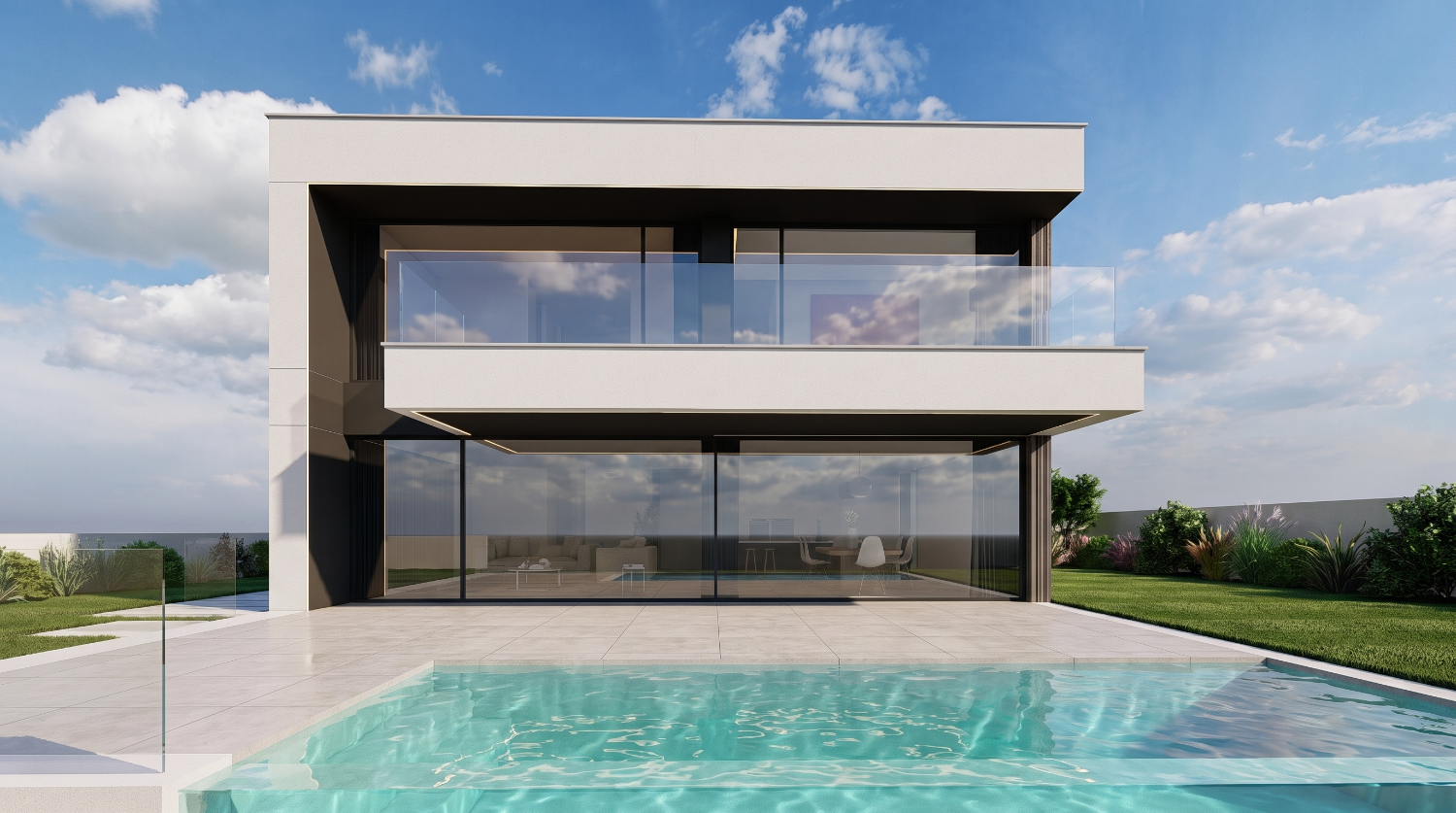 Sanxenxo: Magnifico chalet minimalista de estilo moderno con vistas a la Ria de Pontevedra