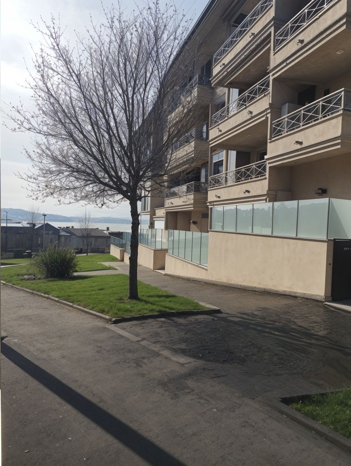 Sanxenxo: A7227: Lägenhet med terrass i urbanisering med pool.
